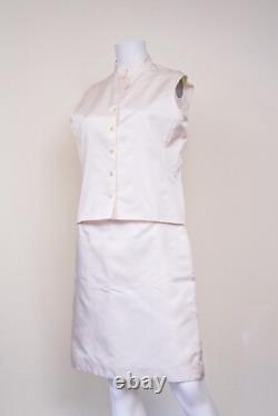 Calvin Klein Collection Vintage White Sleeveless Skirt Set