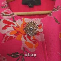 Carlisle Collection Suit Set Womens 6 / 10 Pink Floral Jacquard