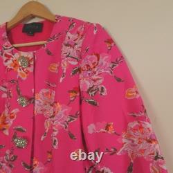 Carlisle Collection Suit Set Womens 6 / 10 Pink Floral Jacquard