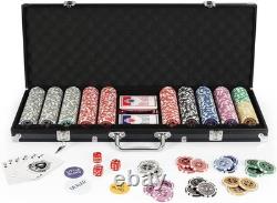 Casino-Quality Poker Chips & Accessories Set Perfect for Tournaments & Parties