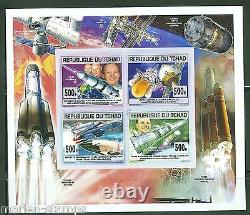 Chad 2013 Space Set Of Two Collective Sheets Of Four Imprf Mint Never Hinged