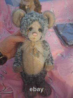 Charlie Bears Mohair Mice Neat & Tidy, Tags & Tote Bags