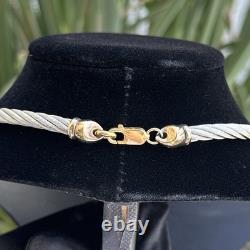 Charriol Two Tone 18K Yellow Gold / S. Steel Necklace, Earring & Ring Set