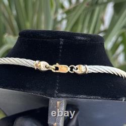 Charriol Two Tone 18K Yellow Gold / S. Steel Necklace, Earring & Ring Set