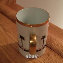 Christian Dior Casablanca exotic leopard palms 8 fl oz Mugs Set of 2 RARE