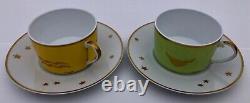 Christofle Porcelain Tea Set for Two, Tete-a-Tete, Model Nuit Etoilee OR