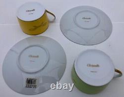 Christofle Porcelain Tea Set for Two, Tete-a-Tete, Model Nuit Etoilee OR