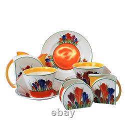 Clarice Cliff Wedgwood Bizarre Crocus Tea For Two Set Limited Edition