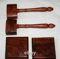 Craft Lodge Set of Two Wooden Gavels with Striker Plates (Free Delivery)
