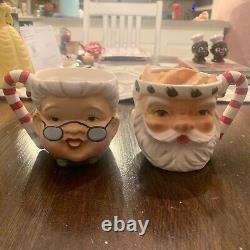 Crofton Christmas Santa Claus Two-face Mug Cup Set Mrs. Santa Ceramic Set