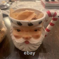 Crofton Christmas Santa Claus Two-face Mug Cup Set Mrs. Santa Ceramic Set