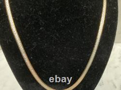 Cuoka 925 Italy Sterling Silver Two Tone Jewelry Set Bracelet & Necklace In Box