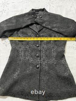 DD Collection Women's Two Piece Black Floral Paisley Suit Size 4 Made In Italy