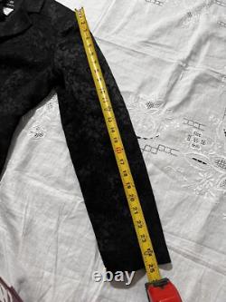 DD Collection Women's Two Piece Black Floral Paisley Suit Size 4 Made In Italy