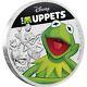 Disney Kermit & Miss Piggy Silver Coins Set Of Two 1oz. 999 Silver Cert Auth New