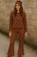 Dx Collection Pantsuit Retro Sweater Top Flare Pants Metallic Made In Italy M