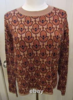 DX Collection Retro Pantsuit Sweater Top Flare Pants Metallic Italy Size M