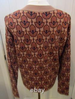 DX Collection Retro Pantsuit Sweater Top Flare Pants Metallic Italy Size M