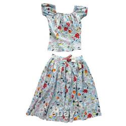 Dapper Day First Frost Floral Skirt Set Ayumi Takahashi M NWT