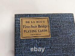 De La Rue's Five-Suit Bridge Double Deck Card Set, England, Five Suit, Tax Stamp