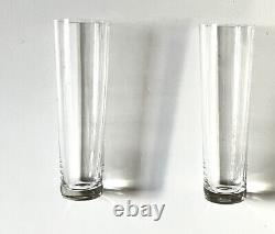 Deborah Ehrlich, Set of Two Crystal Champagne Glasses, 1999, Sweden, Signed