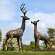 Deluxe Set Of Two Spotted Chital Garden Sculpture Male & Female