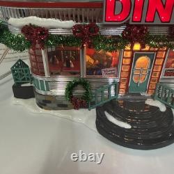 Department 56 Snow Village Shelly's Diner Two Piece Set #55008 Lighted