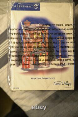 Department 56 Snow Village Village Phone Company Set of Two #55396 NEW