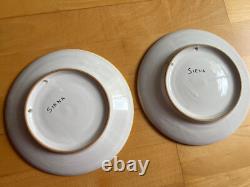 Deruta Raffaellesco Dragon Vintage Italian Pottery 2 Dessert Plates Set NEW