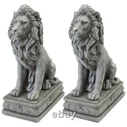 Design Toscano Fouquet Royal Palace Sentinel Lion Statue Set of Two
