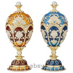 Design Toscano The Pavlousk Collection Romanov-Style Enameled Eggs Set of Two