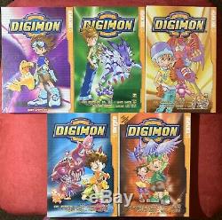 Digimon, Vols. 1 2 3 4 5, Tamers 1-4, Zero Two 1-2 (complete set) English Manga