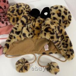 Disney Fan Cap Leopard Pattern Two Set Pair Discontinued Product from Japan