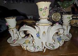 Dresden porcelain two-arm candelabra Set Of 2. Made In Germany. Used