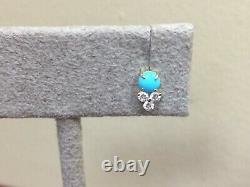 EF Collection 14K Yellow Gold Diamond Trio and Turquoise Studs set of two studs