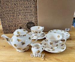 EMMA BRIDGEWATER BUMBLEBEE TEA SET FOR TWO. NEW & BOXED. 1st Quality