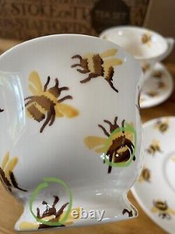 EMMA BRIDGEWATER BUMBLEBEE TEA SET FOR TWO. NEW & BOXED. 1st Quality