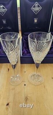 Edinburgh Crystal Millennium Set of 10 Glasses. Includes 6 large and 2 Flutes