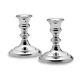 Empire Pewter Set Of Two Small 4.5 Tall Candlesticks