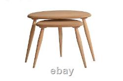 Ercol Collection Pebble Nest of Two Tables in Oak & Ash W49cm D34cm RRP £620