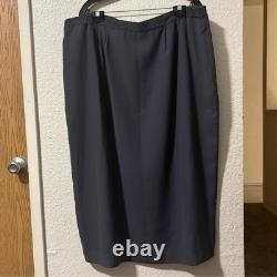 Executive Collection Beaded Jacket & Skirt Set Women's Plus 24W Dark Grey Formal