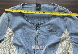 FUBU Denim Outfit Women Jeans Jacket 1X Pants 14 Lace Hip Hop Vintage Y2K