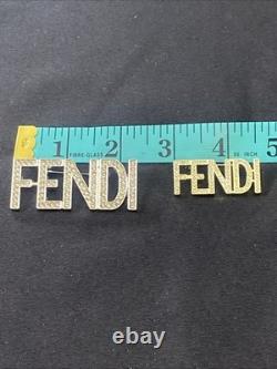 Fendi Luxury Brand Designer Pin Brooch Set Of Two