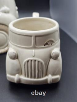 Fitz And Floyd Auto Cookie Jar With Auto Mugs Japan Rare Set 1978