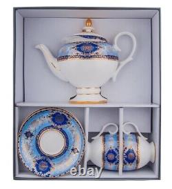Florence Mystery Tea Set (For Two) With An Italian Touch In Antique Style Golden