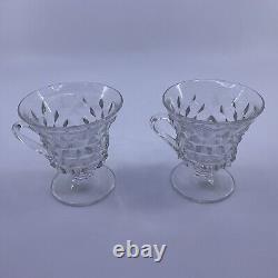 Fostoria American Clear Handled Sherbet Set Of 2