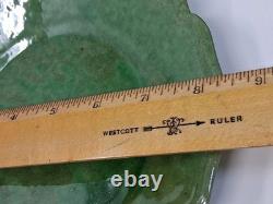 French Biot Art Pottery Plate Lot 2 Green Glaze Country Rustic Artisan France 8