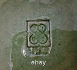 French Biot Art Pottery Plate Lot 2 Green Glaze Country Rustic Artisan France 8
