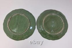 French Biot Art Pottery Plate Lot 2 Green Glaze Country Rustic Artisan France 8