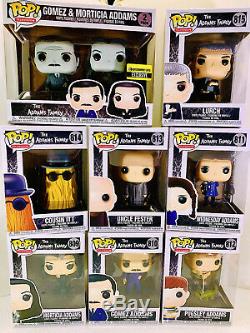 Funko ADDAMS FAMILY 9 POP SET with LURCH & GOMEZ MORTICIA REG & EE TWO PACK